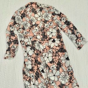 Pink & white Zara floral sheer kimono/cardigan